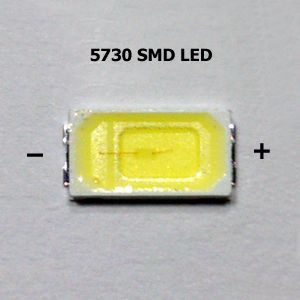 SMD Chip LED 5730 Kuning Pijar Warm White 3000-3500K PER 100PCS