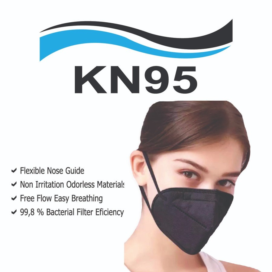 Masker KN95 HITAM Masker KN95 PUTIH Masker KN95 HITAM HIJAB Masker N95 PUTIH HIJAB - TANPA BOX K01