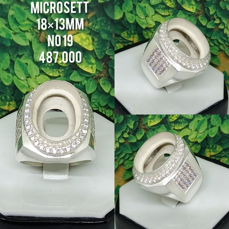 CINCIN BATU/EMBAN PERAK/RING SILVER MICROSETTING