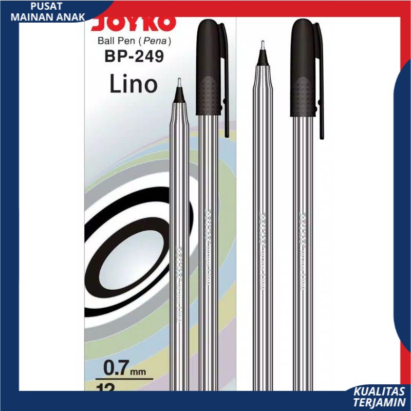 12 PCS Pulpen / Ballpen Pen Joyko BP-249 Lino / Pena ( 1PAK ) PMA