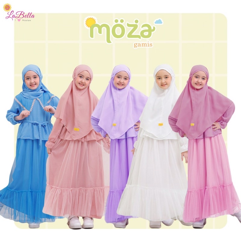 gamis anak tutu kekinian Moza Gamis baju Anak perempuan by LaBella mulai umur 3 sampai 13 tahun terb