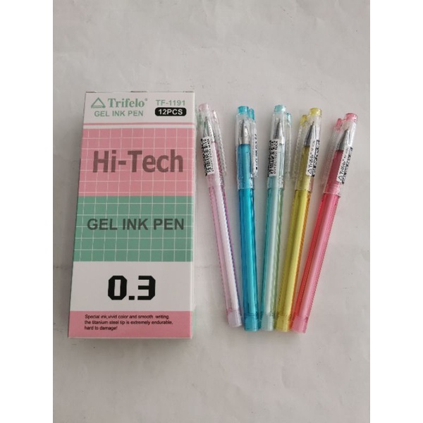 

bolpen hitech trifelo warna warni 0.3 TF 1191