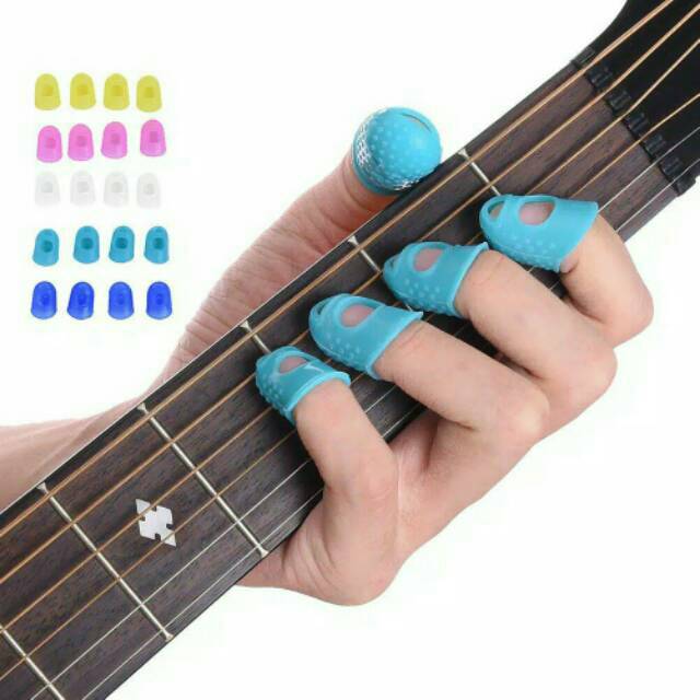 Pelindung jari silicon set gitar 5jari