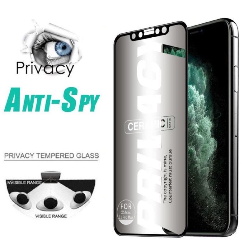 Anti Gores Ceramic Matte Anti Spy XIAOMI MI 8 11 12 LITE 10T 11T PRO POCO C31 C40 C55 X5 X4 X3 M5S M5 M4 M3 F4 F3 F2 F1 NFC PRO GT 4G 5G Tempered Glass Privacy Anti Oil / Anti Minyak