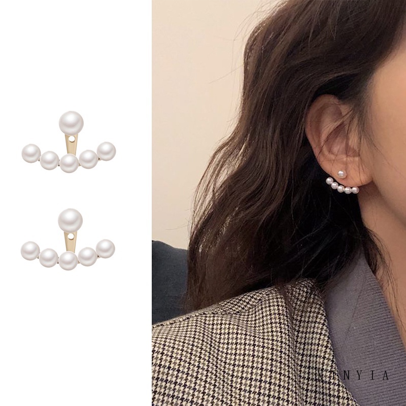 Korea Fashion Pearl Stud Earrings Wanita Perhiasan Aksesoris