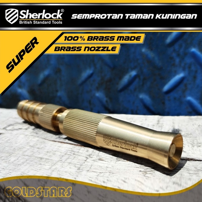 Semprotan Air Lurus Kuningan Taman Cuci Motor Mobil Sherlock Spray Nozzle