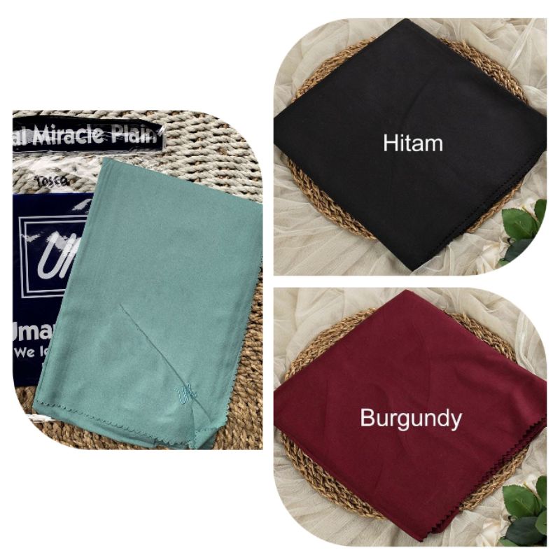 NWT Jilbab Voal Miracle Ultimate & Plain Syari Umama Scarf 130x130cm Hijab Syari Polos