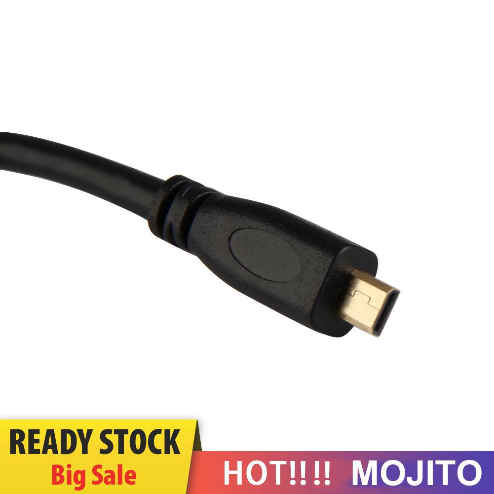 MOJITO Micro HDMI-compatible Male D to HDMI-compatible Female A Jack Adapter Cable