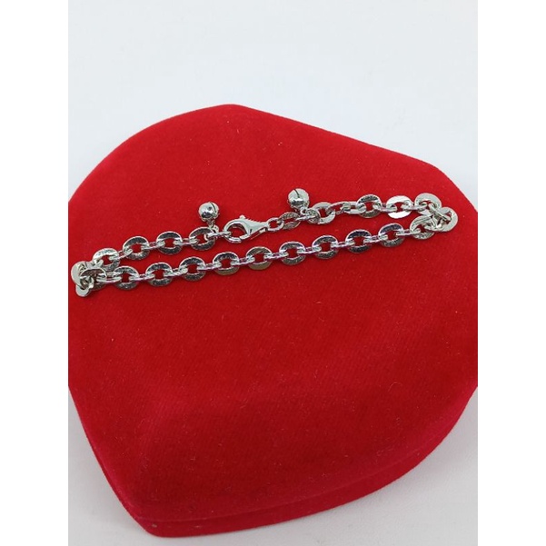 gelang rantai nori hollo +2bel/ gelang perak asli silver 925 lapis emas/ gelang fashion wanita