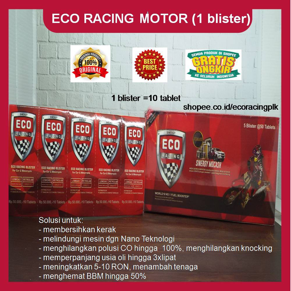 Penghemat BBM bensin eco racing motor 1 blister