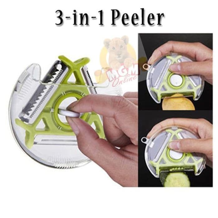 3in1 Peeler Stainless COMPACT Pengupas kulit kentang wortel buah 2723