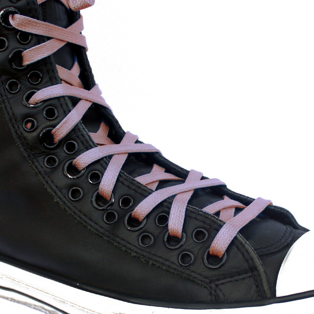 MR Shoelaces FT14 Orchid Pink - Tali Sepatu Lilin 6-7mm Gepeng Flat Pipih (Waxed Laces) 90cm 120cm 150cm 200cm - Premium Shoelace