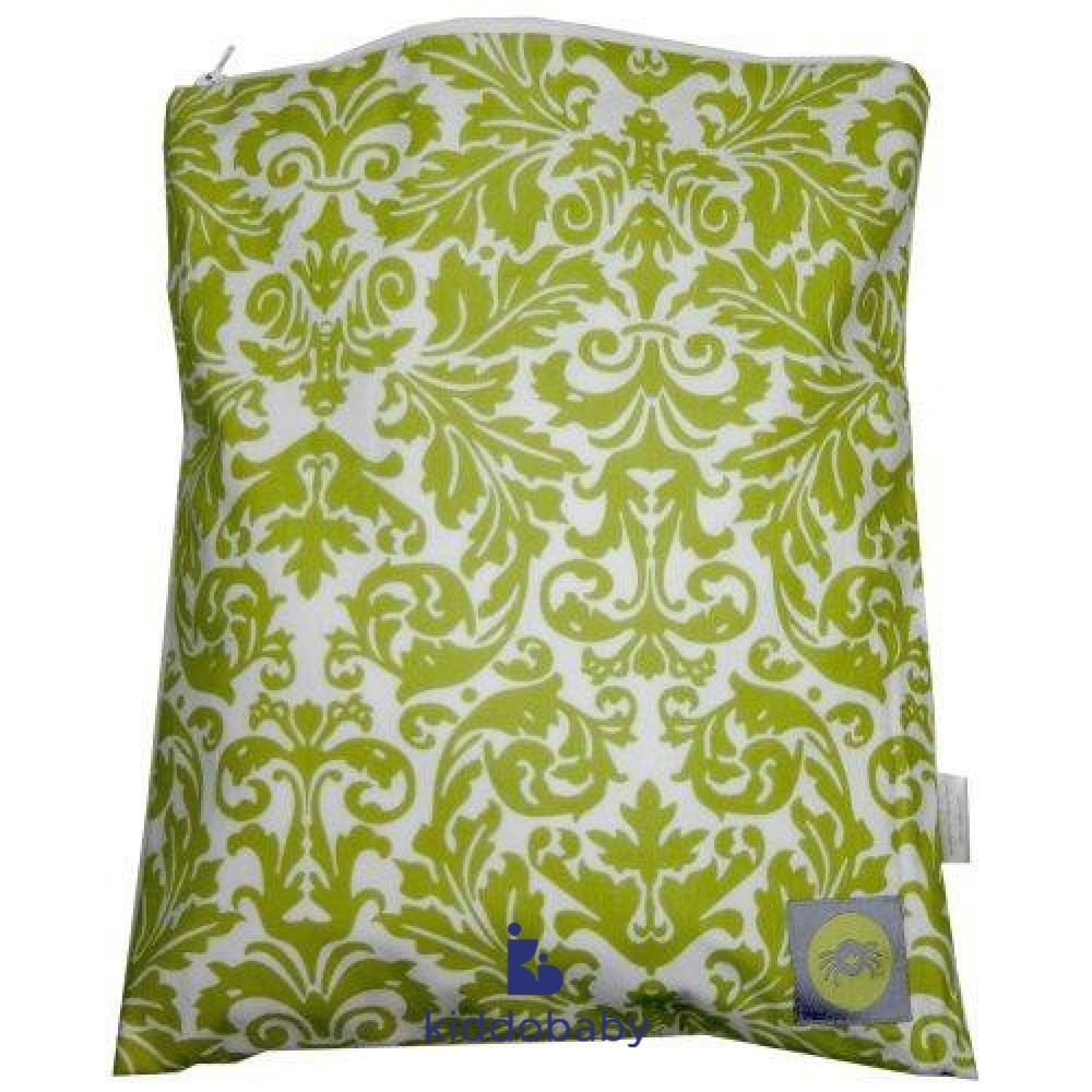 Itzy Ritzy Travel Happens Wetbag Medium Damask Avocado