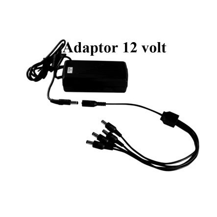 Power Supply ADAPTOR 12V 5A+KABEL CUMI CABANG 8 UNTUK KAMERA CCTV