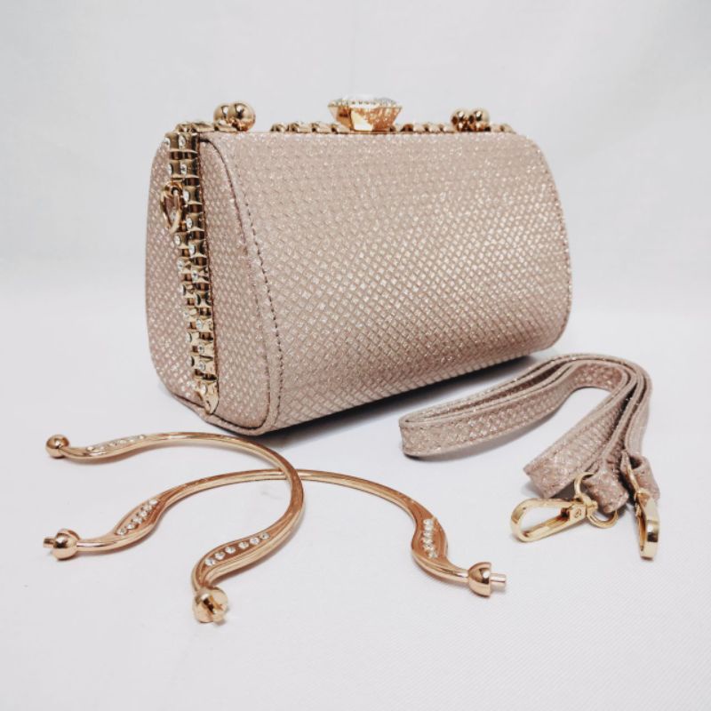 Clutch Pesta Farnell  Diamond Tas Kondangan Mewah Cantik 21304 Baru!