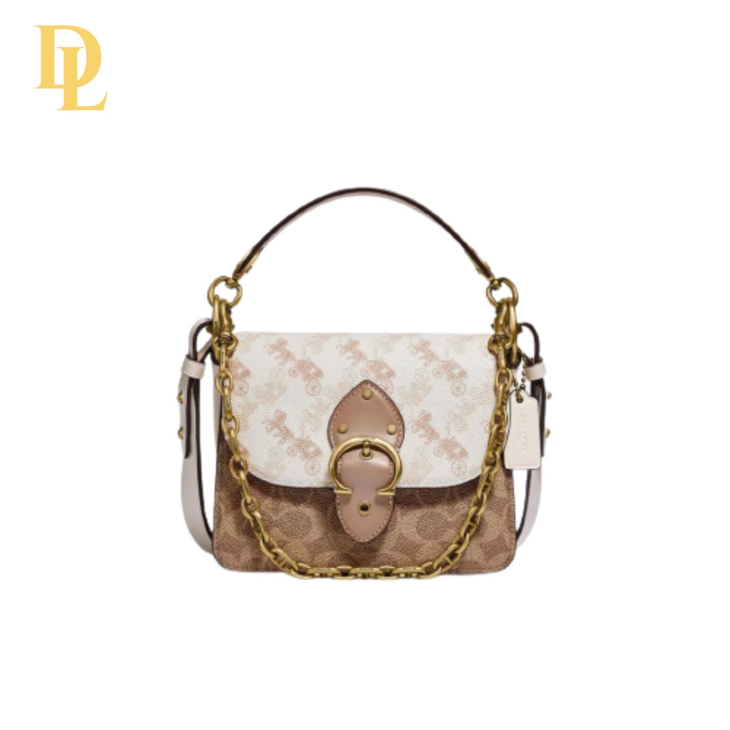 Coach Beat Shoulder Bag In Signature Canvas With Horse And Carriage Print (C5061)