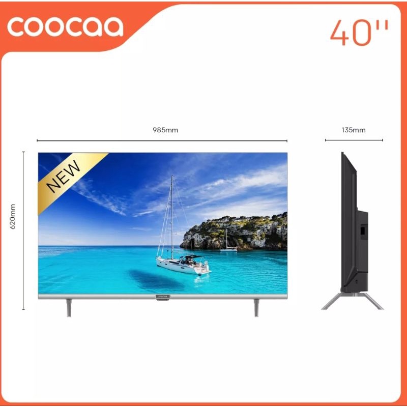 Smart Digital TV Coocaa 40S3U Plus 40 Inch Youtube Garansi Resmi (MEDAN/LUAR KOTA)