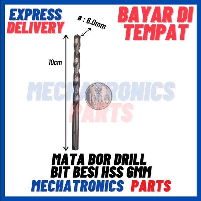 [PAS-9588] MATA BOR DRILL BIT BESI HSS 6MM