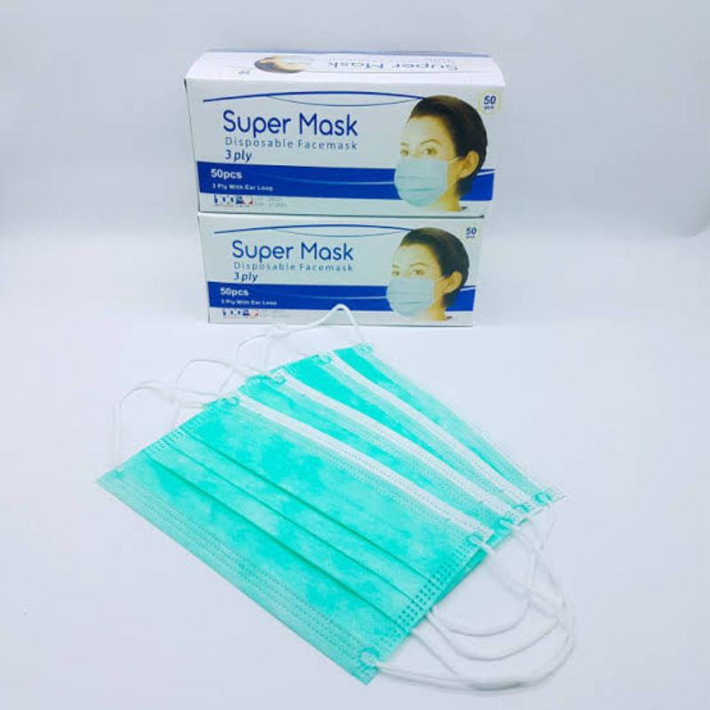 MASKER 3 PLY DISPOSABLE FACE MASK 1 PAKET ISI 3 PCS