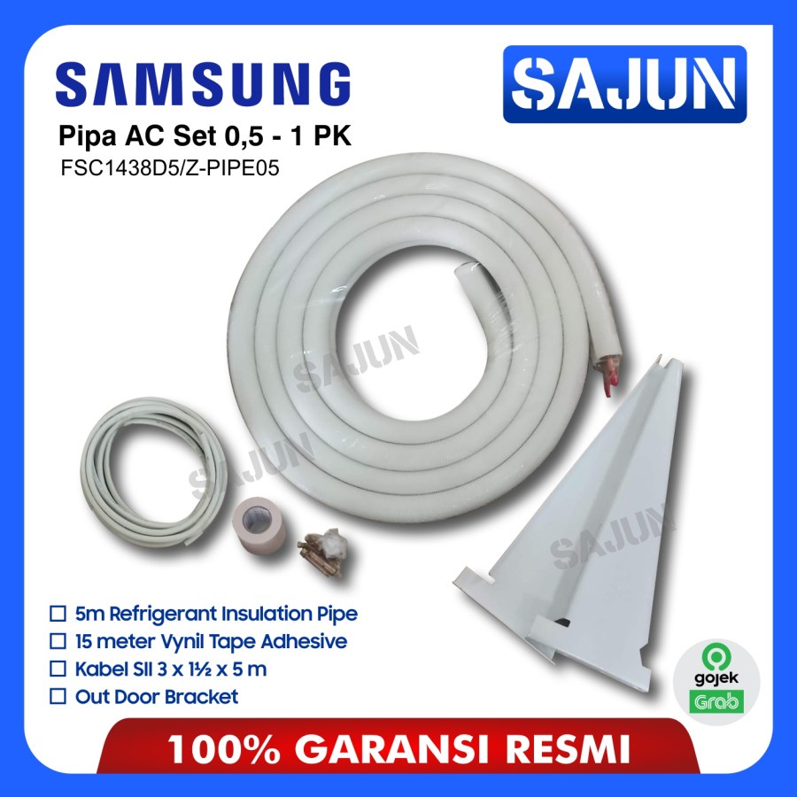 Pipa AC Samsung Ukuran 1/4&quot; untuk AC Split 0.5-1PK - 5 Meter