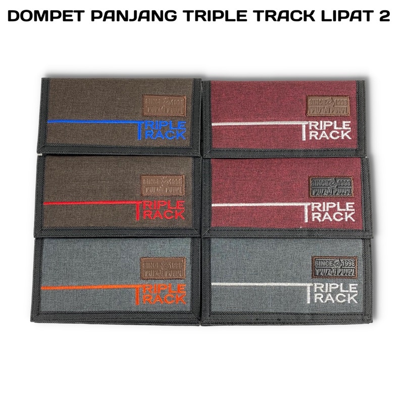 DOMPET PRIA PANJANG LIPAT 2 KANVAS TRIPLE TRACK DOMPET PRIA PANJANG MURAH DOMPET PRIA KAIN BORDIR DOMPET COWOK PANJANG