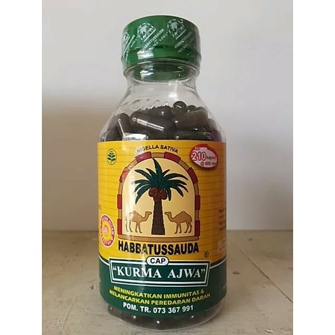 

Habbatussauda Cap Kurma Ajwa 210 Kapsul Habat / Jinten Hitam Vicomas