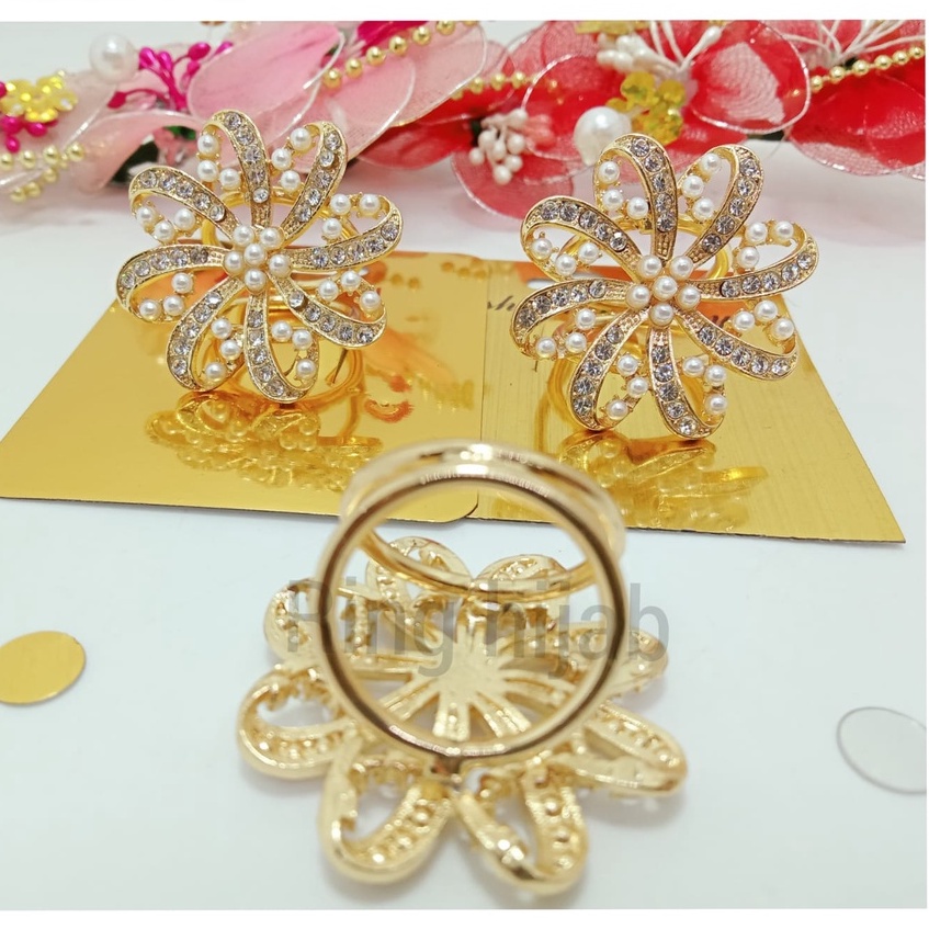 Cincin/ Ring Hijab Tiga Jurai  by TokoPelangiNicer Pusat Grosir Ecer Aksesoris Wanita