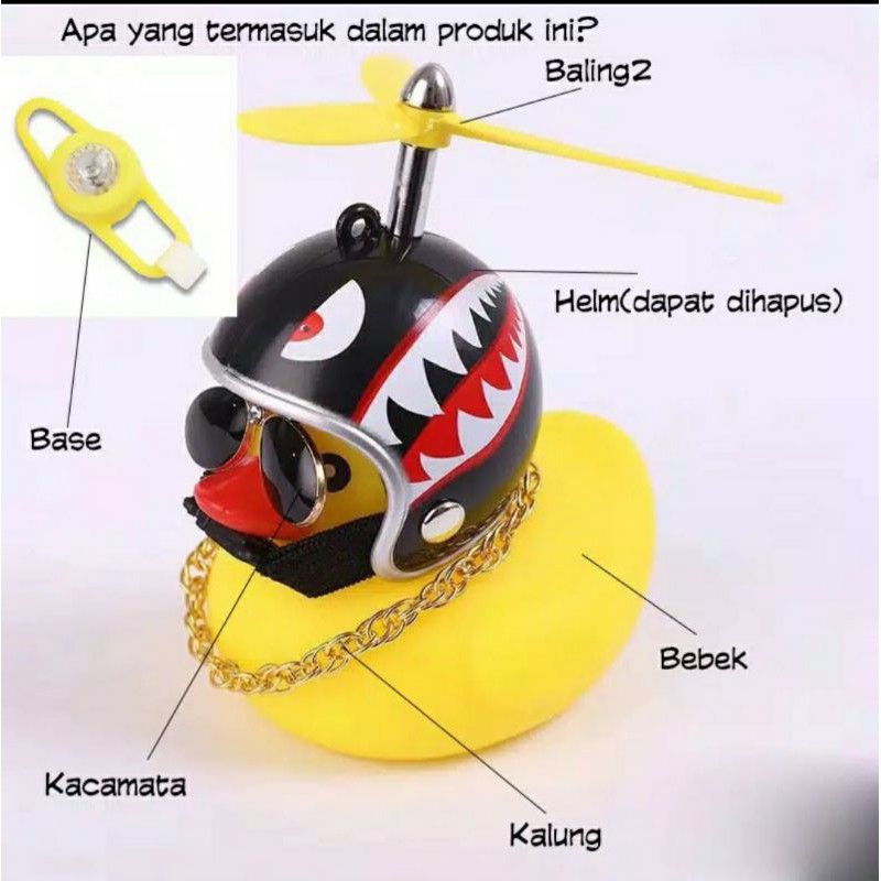 full set bebek kuning dengan blading untuk sepeda atau sepeda motor led