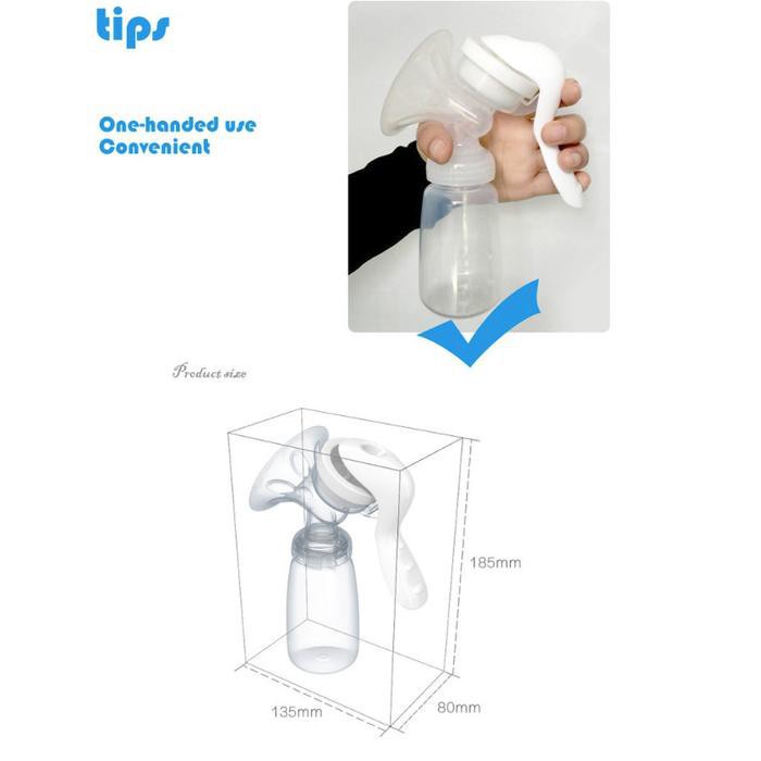 Pompa Asi Breast Pump Manual Real Bubee | Breastpump Powerful Nipple Suction | tutup botol real bubee