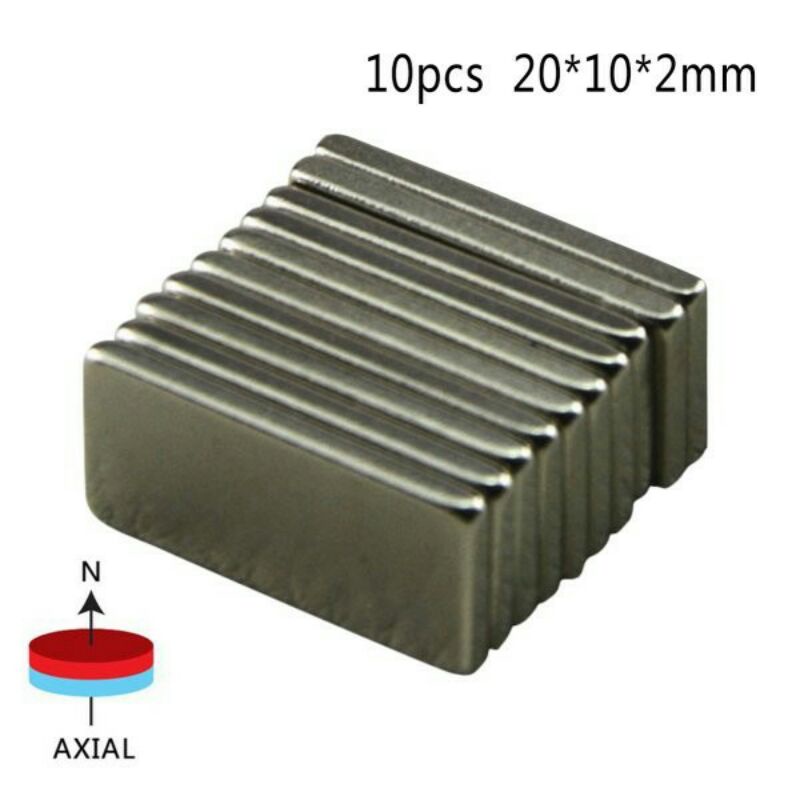 Strong Neodymium Magnet NdFeB N35 10 Pcs - MAG1 - Silver