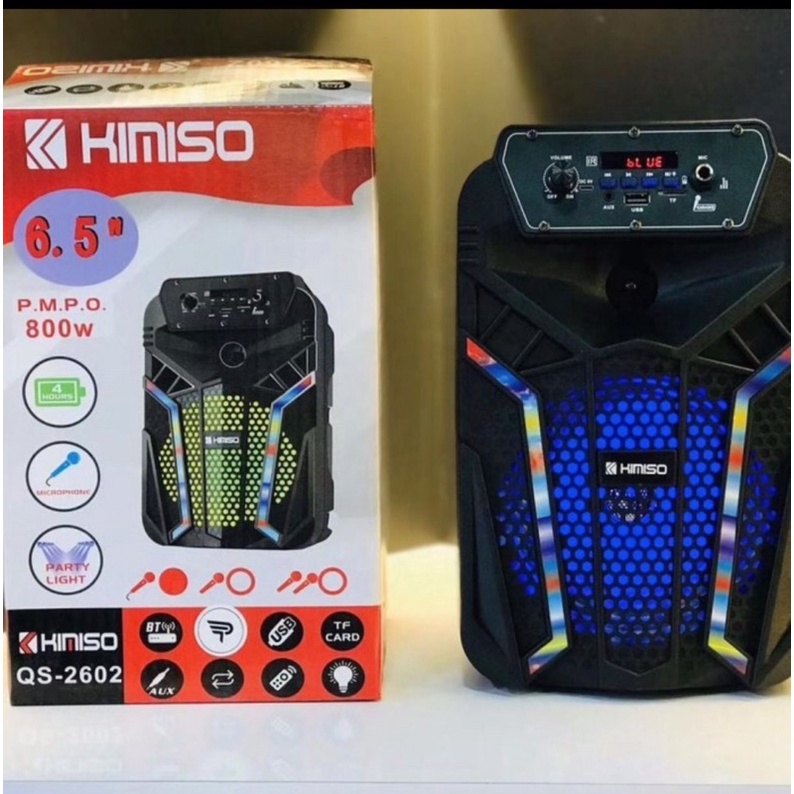 Speaker bluetooth kimiso QS-2062 + Mic karaoke portable wireless 6,5” inchi