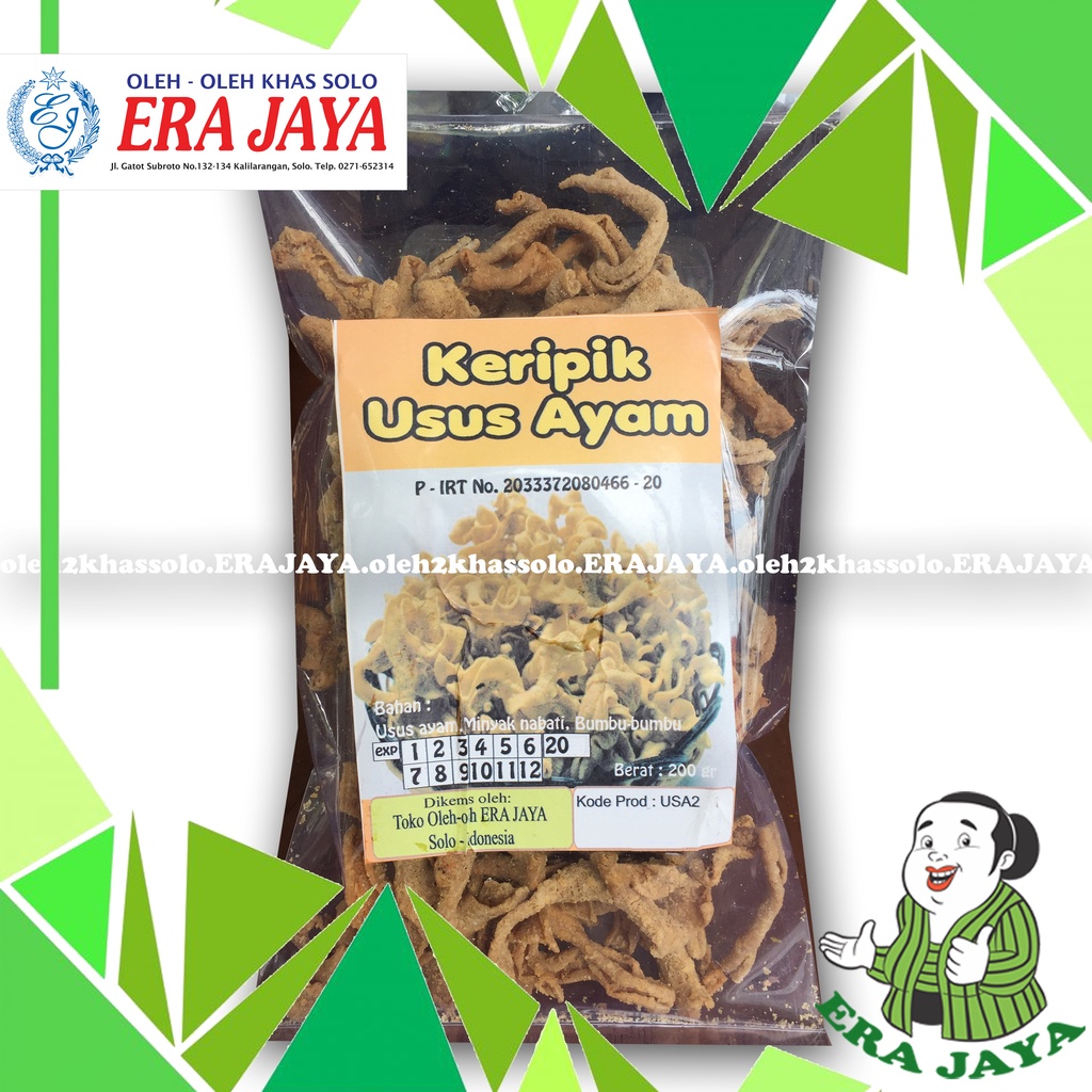 Keripik Usus Ayam 200gr Era Jaya Solo