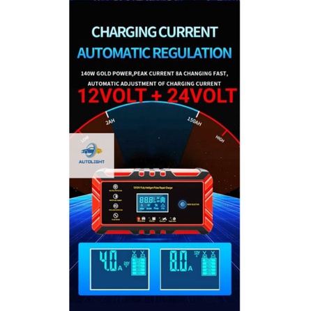 CHARGER AKI MOBIL&amp; MOTOR 12VOLT DAN 24VOLT REPAIR AKI OTOMATIS CHARGER AKI INTELLIGENT AUTOMATIC