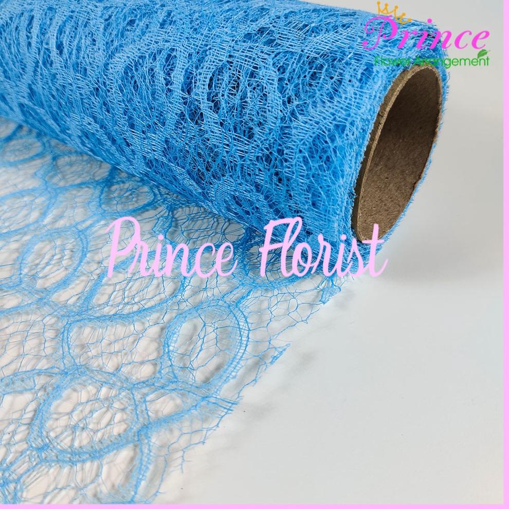

(O9S3) Kain jaring renda buket bunga 5yarrd wrapping jaring korean 1 roll //Barang@diskon