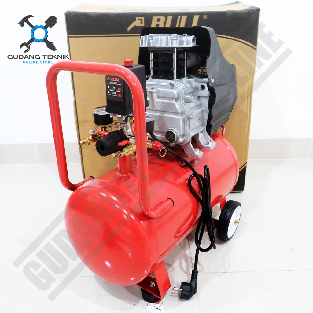 Kompresor Angin 9L BULL BLAC24-109 1HP LISTRIK / Portable Air Compressor BLAC 24 109 9 Liter BULL