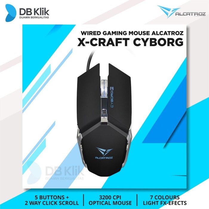 Mouse Gaming Alcatroz X-craft Cyborg Black |