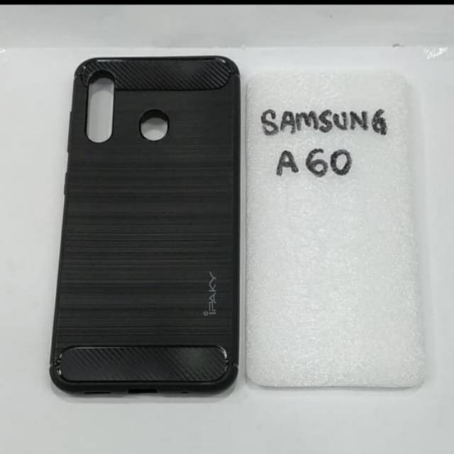 karet SAMSUNG A60 softcase ipaky SAMSUNG A60 silikon karet hitam