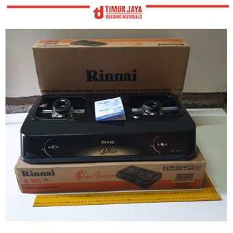 Rinnai Kompor Gas 2 Tungku Teflon RI 302S Original