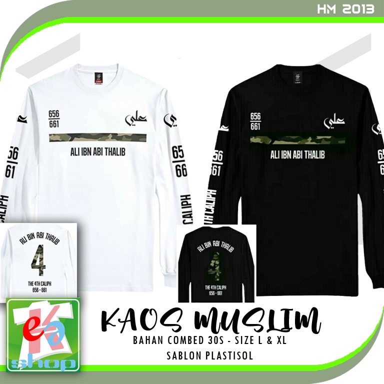 Kaos Hajaru Muslim Lengan Panjang Ali Bin Abi Thalib Army