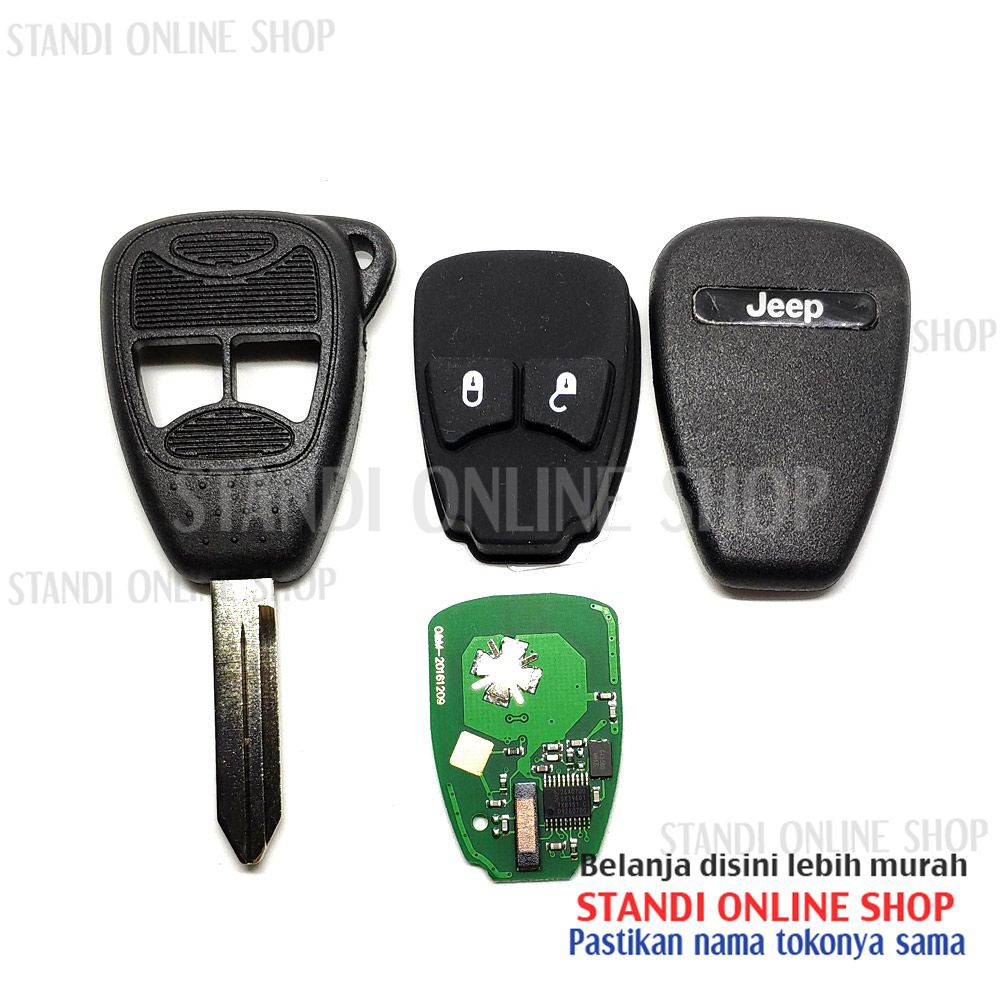 Remote Set Komplit Kunci Mobil Jeep Rubicon Wrangler Compass