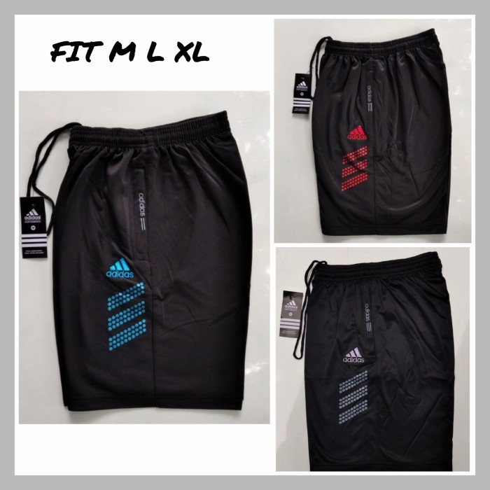 PRIA-LARI-CELANA- CELANA OLAHRAGA PENDEK BADMINTON ADIDAS - BIRU, M -CELANA-LARI-PRIA.