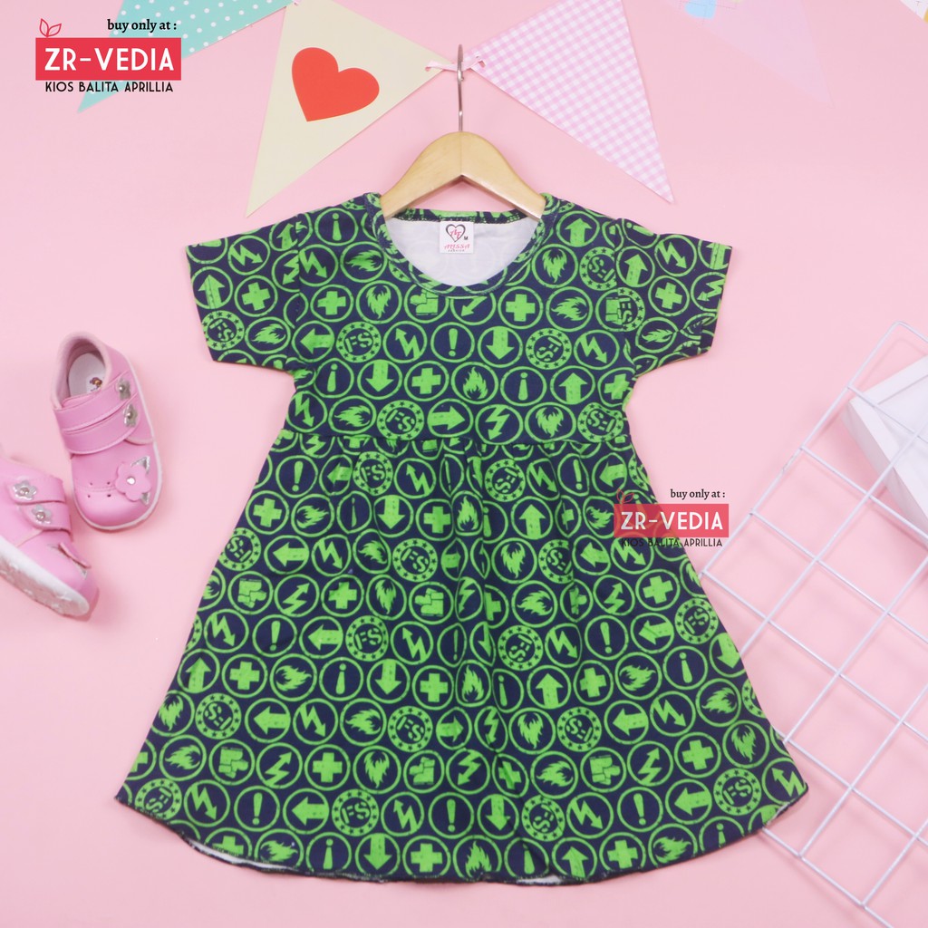 Dress Thalia 2-3 Tahun / Lengan Baju Tidur Balita Anak Perempuan Adem Kaos Cewek Dres Harian Murah kiosbalitaaprilia