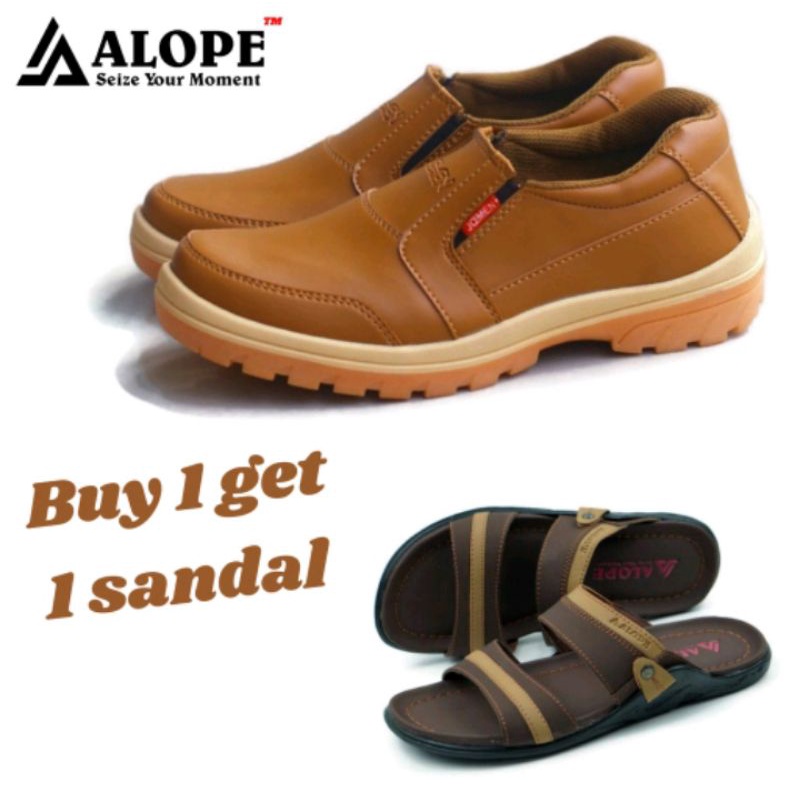 Sepatu Pria Casual Alope Joemen J40 free Sandal Alope H06