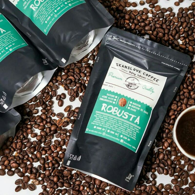 

KOPI BUBUK ROBUSTA , LIBERIKA,ARABICA SKANSLOVE COFFE