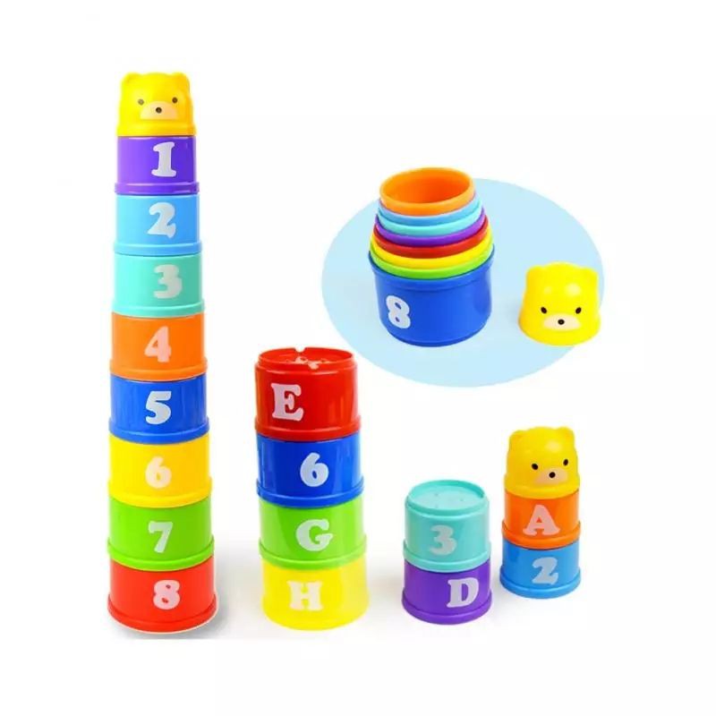 Stacking Toys Stacking Cups Cup Mainan Susun Bayi Mainan Edukasi Bayi Gelas Susun