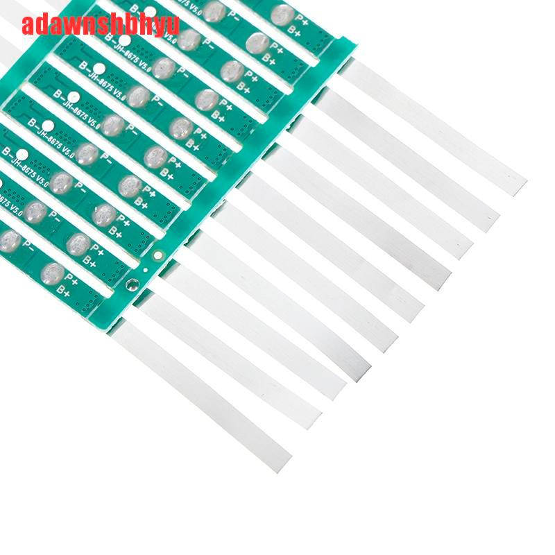 10 Pcs Papan Pelindung BMS 3A Untuk 1S 3.7V 18650 Li-ion lithium