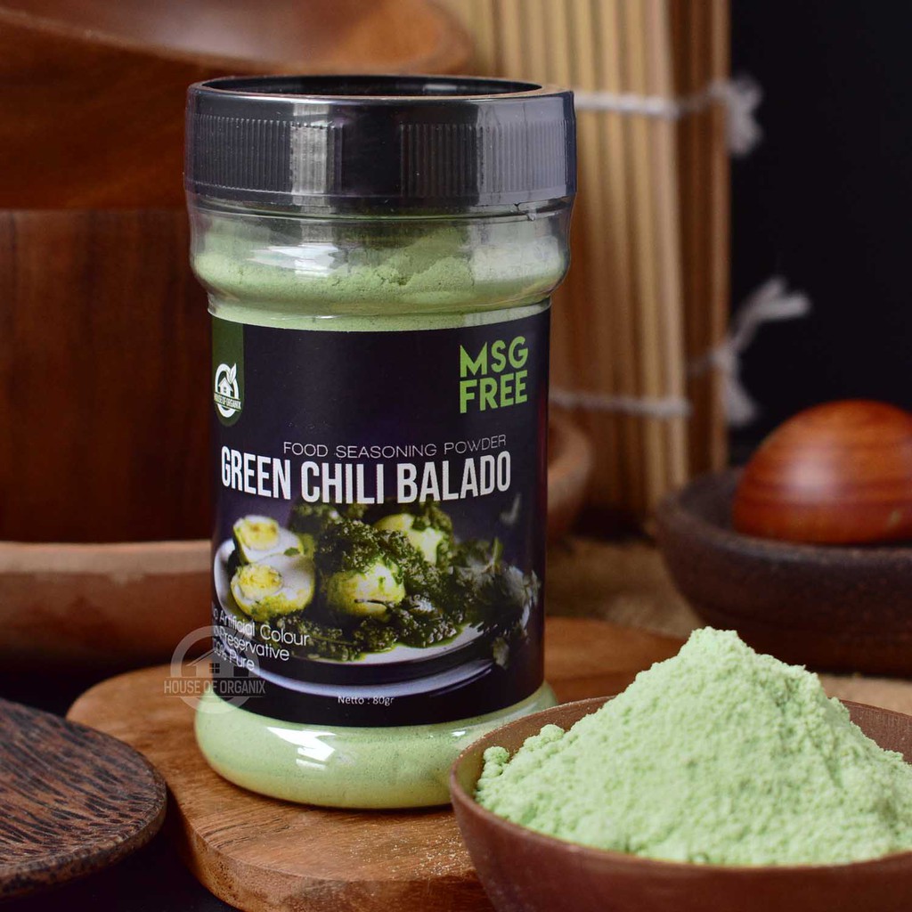 House Of Organix Green Chili Balado 60 Gr Food Seasoning Powder