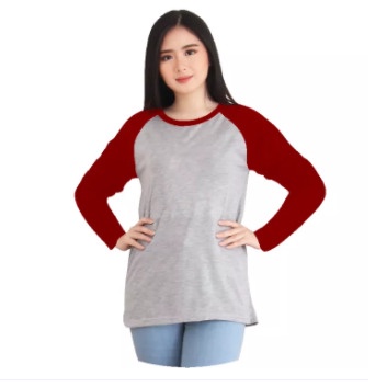 Kaos Baju Wanita Raglan Lengan 3/4 (POLOS) Kaos Cewek/ Kaos Oblong/ Kaos Baju Tshirt Atasan Wanita/ Kaos Raglan Lengan Panjang/ Baju Wanita/ Baju Cewek/ Kaos/Baju/Tshirt/Pakaian/Kaos Baju Wanita Raglan Murah Berkualitas