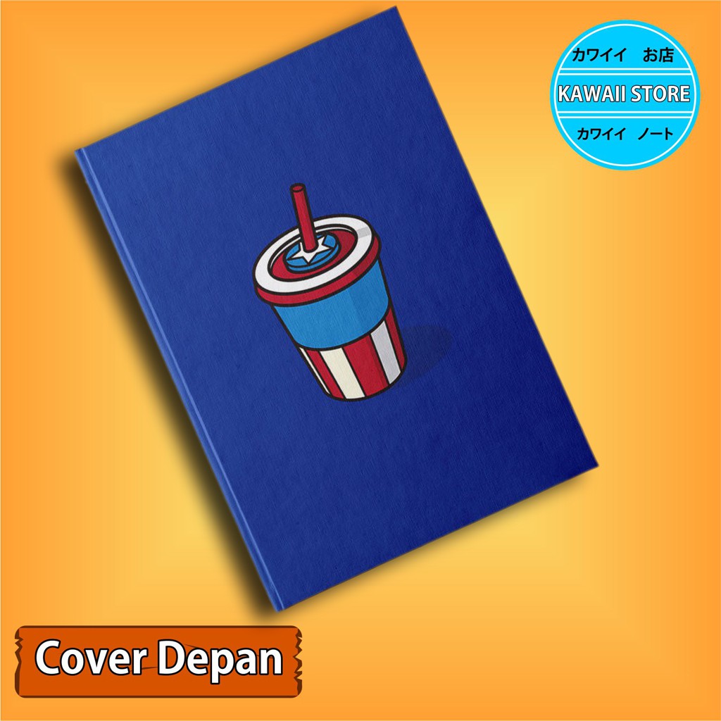 

Notebook / Pocket book Hard Cover Marvel MUG CAPTAIN AMERICA uk A5 & A6 / Notes Book