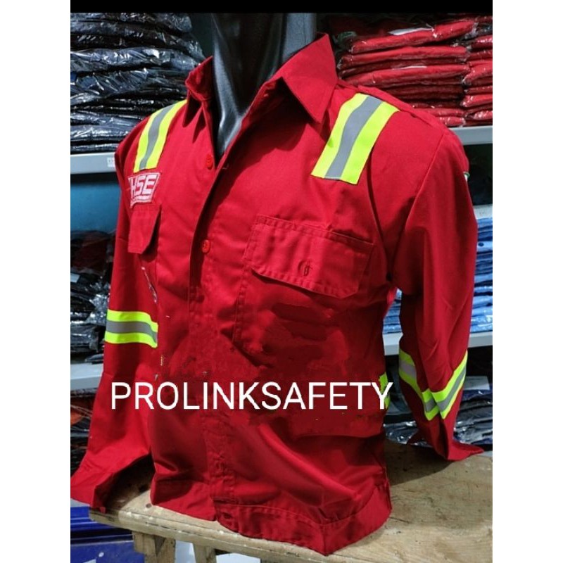 SERAGAM SAFETY MERAH HSE ATASAN WEARPACK